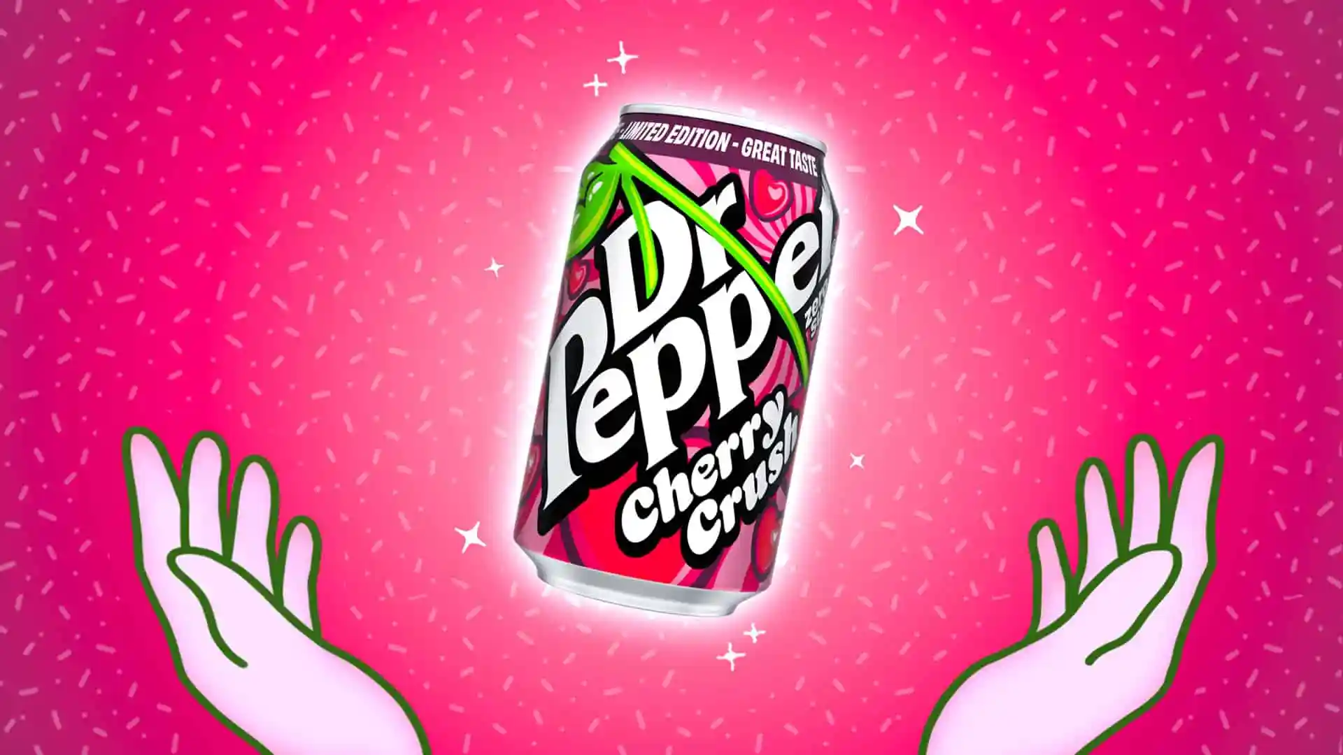 A can of Dr Pepper Cherry Crush soda